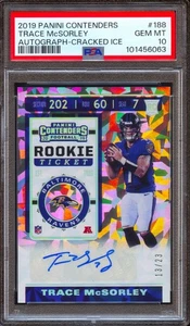 2019 Panini Contenders Trace McSorley Cracked Ice #/23 RC Auto PSA 10 POP 2 ! - Picture 1 of 2