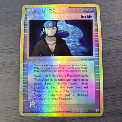 ARCHIE 71/95 Uncommon Reverse Holo Pokémon EX Team Magma vs Team Aqua - Image 1 of 2