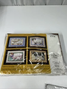 Craft Sew Kit Country Farm Animal Duck Cow Pig Sheep 4 Frames Creative Circle - Picture 1 of 5