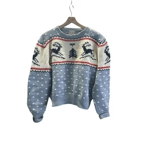 Vintage Abercrombie & Fitch Hand Kitted Hansen 50s Wool Sweater - Picture 1 of 6