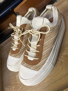 Sneakers basse Karl Lagerfeld Paris Cona donna 10 M marrone e bianco plateau - Foto 1 di 6