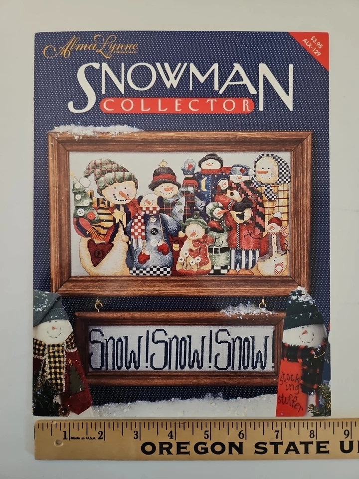 Alma Lynne SNOWMAN COLLECTOR Counted Cross Stitch Pattern Booklet ALX-129 EUC - Image 1 of 4