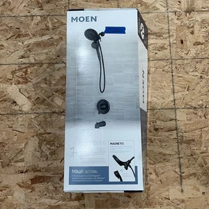 Moen 82310BL Mikah mattschwarz Posi-Temp Wannen-/Duscharmatur mit Ventil LESEN - Bild 1 von 16