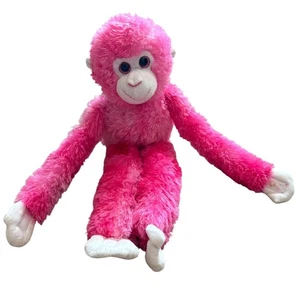 Plush Hanging Monkey 19in Stuffed Animal-Pink-GUC - Picture 1 of 7
