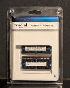 CRUCIAL Memory by Micron 8GB KIT 2-4GB Notebook DDR3L 1600 SODIMM CT2K4G3S160BM - Picture 1 of 4