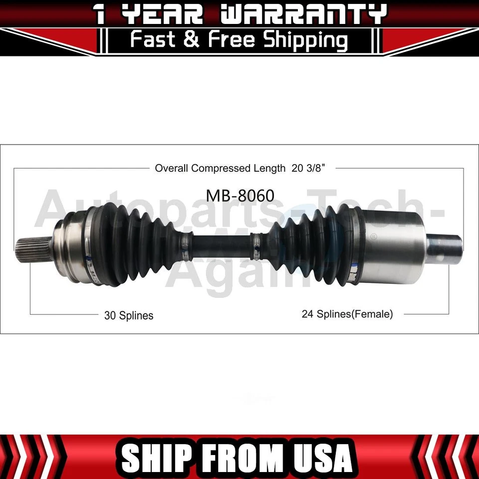 1 передний левый вал оси CV TrakMotive подходит для Mercedes-Benz GLK250 2013-2015 годов выпуска - Изображение 1 из 1