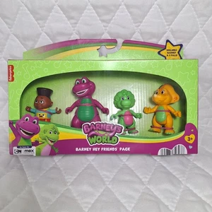 Barney's World Hey Friends Pack Set 4 Toy Figures JHB26 Mattel Fisher Price NIB - Picture 1 of 9
