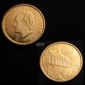 SPANIEN, JUAN CARLOS I-1, 100 PESETEN 1996, FLEUR DE LIS REVERSE, BANKFRISCH. - Bild 1 von 1