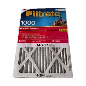 Paquete de 2 filtros de aire para horno de CA Filtrete 14x20x1, MERV 11, MPR 1000, microalérgeno - Imagen 1 de 3
