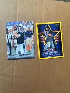 Daniel Jones RC 2019 Leaf Draft Picks 2 rookie card lot FREE SHIP gold SP - Picture 1 of 1