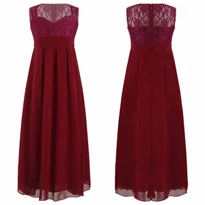 Blumenmädchenkleider Prinzessin Hochzeit Partykleid Lange Chiffon Festlich Kleid - Bild 1 von 88