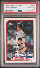 PSA 8 1989 Topps Tiffany #695 Carlton Fisk Chicago White Sox Pop6