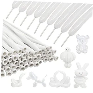 100Pcs 260 Balloons Long Balloons for Balloon Garland Thickening Skinny White - Picture 1 of 8