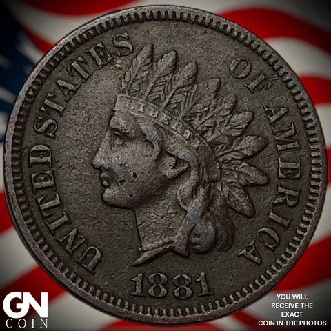 1881 Indian Head Cent Penny  Q3925 Cover