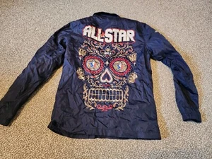 Men’s Adidas All Star NBA New Orleans 2017 Blue Windbreaker Jacket Size Small - Picture 1 of 5