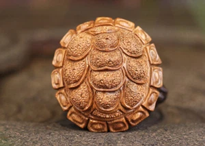 Neu Verawood Schildkröte Panzer Holzschnitzerei Handstücke Erwachsene Reliever Wenwan China - Bild 1 von 2