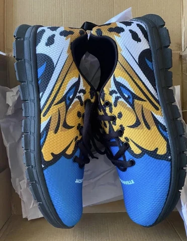 NEW MENS JACKSONVILLE JAGUARS NFL FOOTBALL FAN GEAR SHOES SIZE 11 11.5 M DUUUVAL Cover