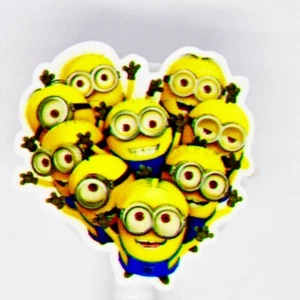 I Love Minion Heart Despicable Me Badge Reel ID Holder  - Afbeelding 1 van 2