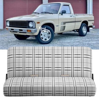 Cubierta de asiento de banco de coche asiento delantero gris para camioneta Toyota 1966 1969-95 Foto 1 de 4