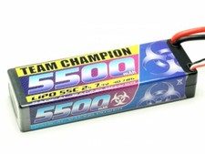 Batteria LiPo | 2s1p | 7,4V | 5500 mAh | 55C | Team Champion | Connettore Deans