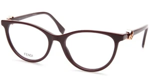 NEW FENDI FF0332 8CQ Burgundy  EYEGLASSES GLASSES FRAME 52-17-145 B40mm Italy - Picture 1 of 10