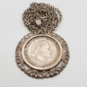 Nederland Silber Gulden Anhänger mit 835 Silber Kette- (43) - Bild 1 von 16