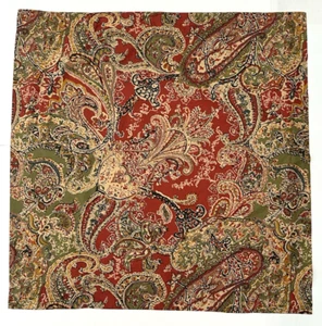 2er Set Pottery Barn Caesarea 100% Baumwolle Paisley rot grün Euro Kissenbezüge - Bild 1 von 6