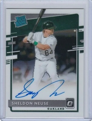 🔥2020 DONRUSS OPTIC RATED ROOKIE ON CARD AUTO #RRS-SN SHELDON NEUSE OAKLAND A's - Image 1 of 2