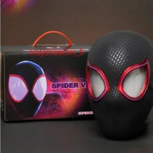 Marvel Miles Spider Man Electric Headgear Movable Eyes Blinkable Face Mask Gift - Picture 1 of 5