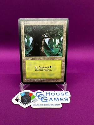 MTG Forest (C - Eyes) Italian Beta Revised FBB Black Bordered Vintage *CCGHouse* - Image 1 of 2
