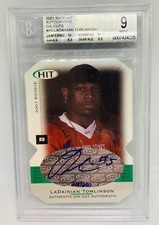 2001 SAGE HIT LaDainian Tomlinson Rookie Die-Cut Auto /250 BGS 9 SD Chargers TCU