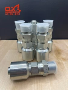 6 Stück Aftermarket Parker Serie 43 11343-12-12 3/4" NPT Außengewinde drehbar 3/4" Schlauch - Bild 1 von 4