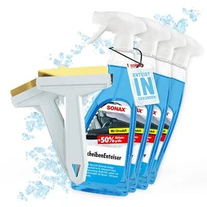 Auto Scheibenenteiser Spray Set 4x Sonax Scheiben Enteiser 2x Eiskratzer Murska - Bild 1 von 4