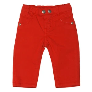 CHIPIE Baby Girls Red soft denim jean trousers elastic waist 6, 12 months - Picture 1 of 1