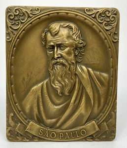 MEDALLA DE BRONCE / PLACA / SAN PABLO EL APÓSTOL / RELIGIÓN - Imagen 1 de 3