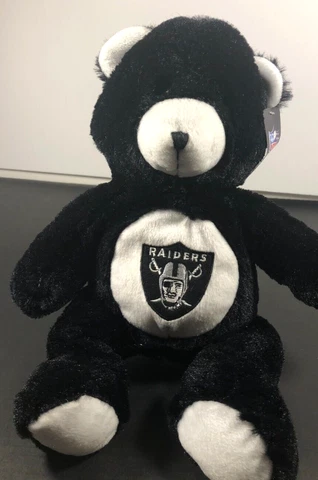 Oakland Raiders Bear Plush 15 in" Cover
