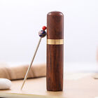  2 Pcs Wooden Needle Tube Storage Bottles Sewing Needles Container Case