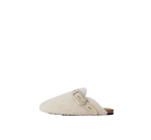 Zapato/Zueco/Diapositiva de piel de oveja Rag & Bone Ansley blanco antiguo talla 10/40 - Imagen 1 de 8
