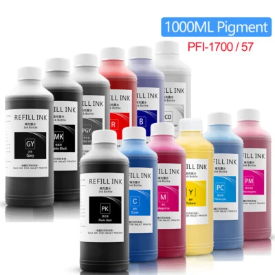 1000ML PFI-1700 PFI-57 Pigment Ink For Canon 520 540 2000 4000 6000 6000S - Image 1 of 4