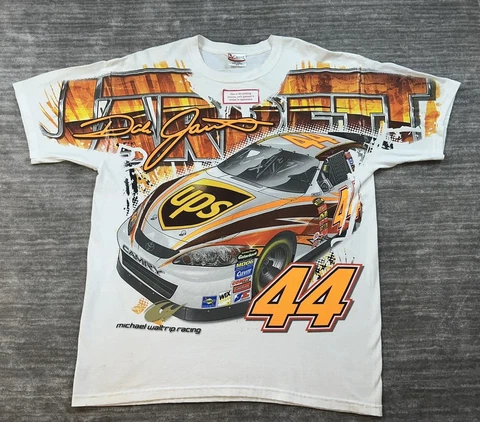 Vintage 2007 Dale Jarrett Chase Authentics UPS NASCAR Full Print Shirt Mens XLG Cover