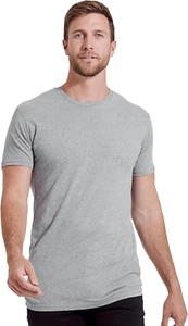 Mens T-Shirts - Short Sleeve Crew Neck Plain Novelty T Shirt for Men - Picture 1 of 7