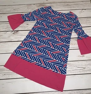 Pink, Blue and White Girls Dress, Size S - Picture 1 of 1