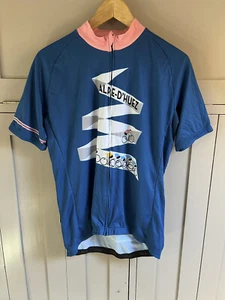 RIDE Alpe D'Huez Tour de France Herren Radtrikot | Blau/Weiß | Large | Selten - Bild 1 von 8