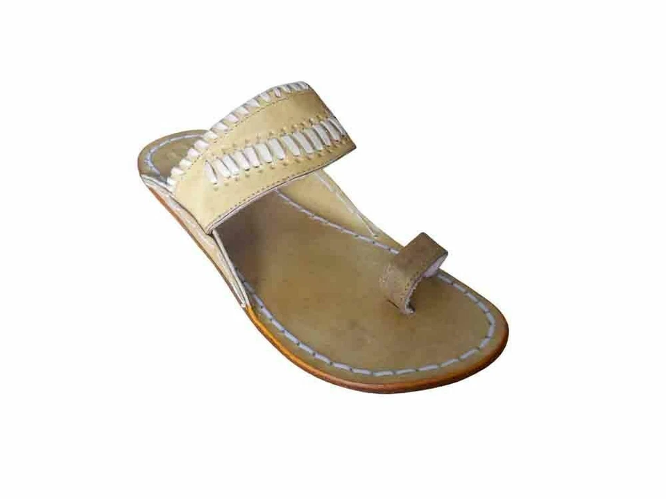 Men Slippers Traditional Handmade Casual Footware Indian Slip On Flat US 6-9 - Image 1 of 4