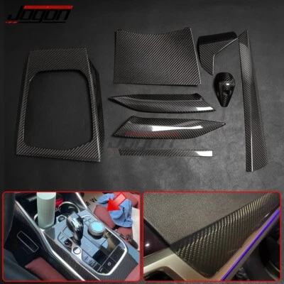 Dry Carbon Console Dashboard Interior Trims For BMW 3 Series G20 20-22 320i 330i - Image 1 of 4