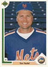 #370 Tim Teufel - New York Mets - 1991 Upper Deck Baseball