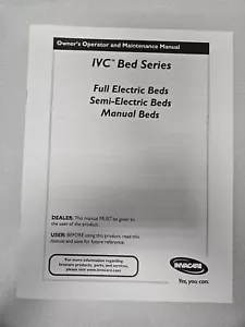 Manual del propietario de cama de hospital adusible Invacare IVC usada - Imagen 1 de 2