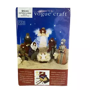 1996 Vogue Pattern #9533 CHRISTMAS Craft Creche Nativity EASY No-Sew UNCUT - Picture 1 of 9