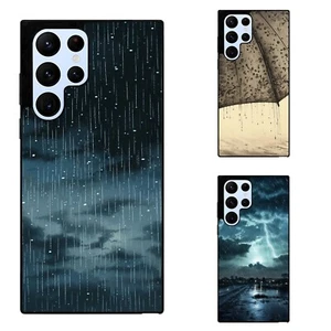 Rubber Case For iPhone SE4 16e 14 15 16 Plus Pro Max Meteoric rainfall raindrops - Picture 1 of 25