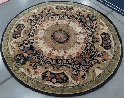 BLACK / GOLD 6'-0" x 6'-0" Back Stain Rug, Reduced Price 1172772558 CL304A-6R - Image 1 of 4